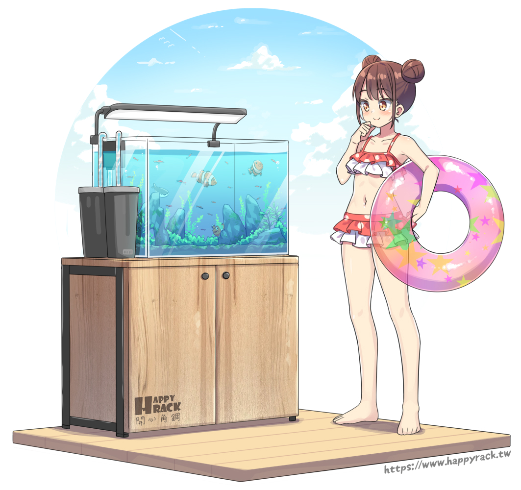 This is a pixiv picture whose title is 開心角鋼 - 水族架.