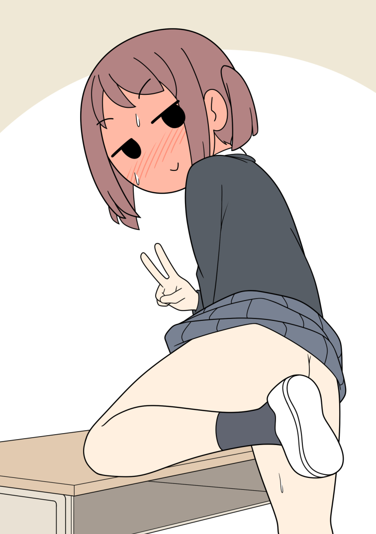 This is a pixiv picture whose title is ノーパンチャレンジ.