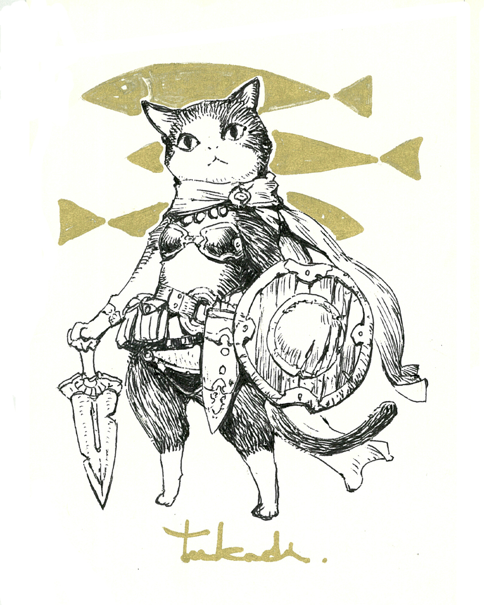 This is a pixiv picture whose title is 幻獣神話展Ⅹ ドローイング4点.