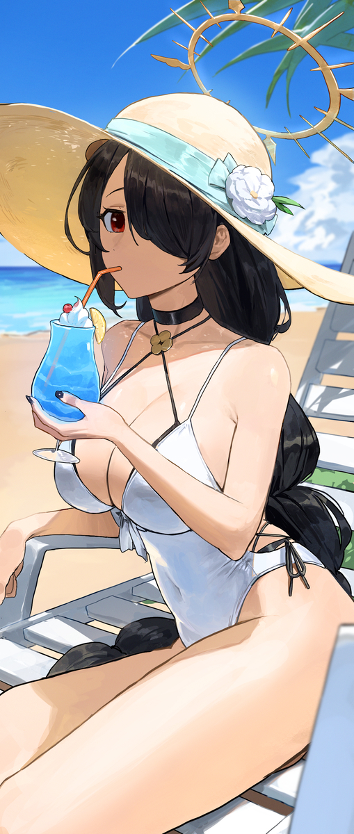 This is a pixiv picture whose title is 夏休み.