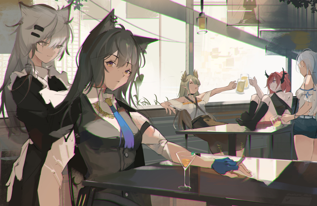 This is a pixiv picture whose title is Rhodes Island Party.