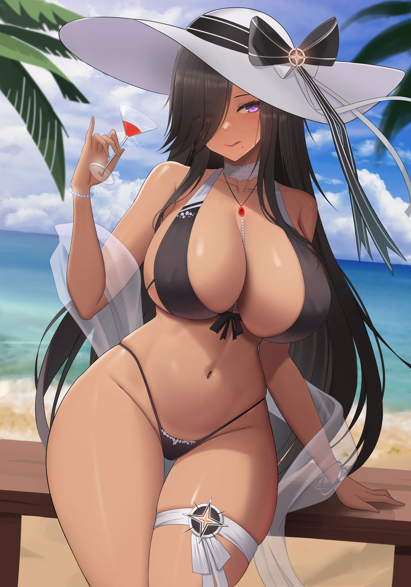 This is a pixiv picture whose title is Zara Moussa-Swimsuits.