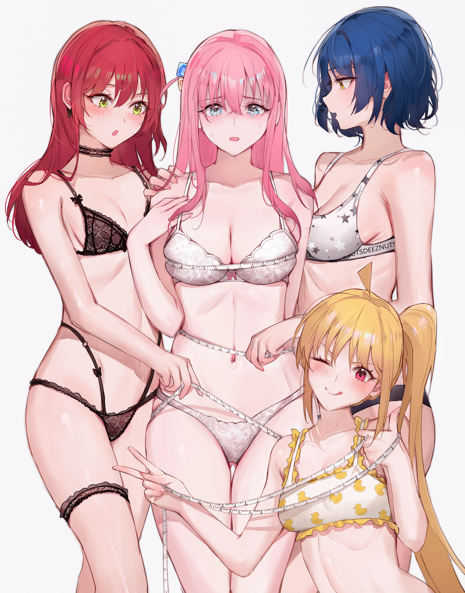 This is a pixiv picture whose title is ぼっちちゃんの体型測定.