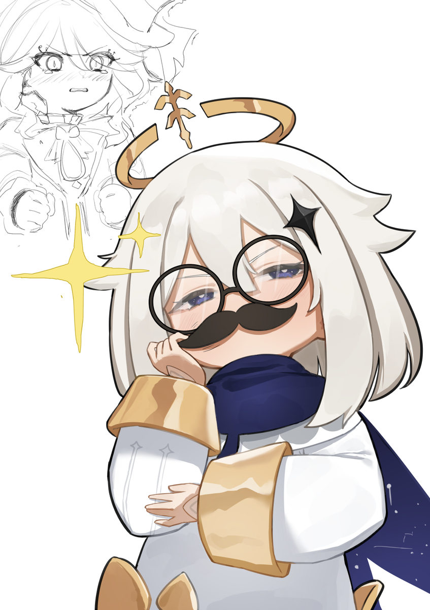 This is a pixiv picture whose title is 名探偵パイモン.