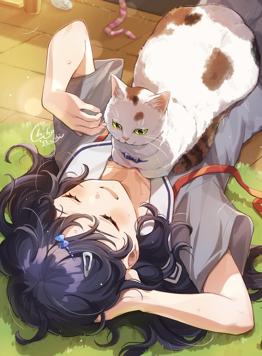 This is a pixiv picture whose title is 暑いけどしあわせ.