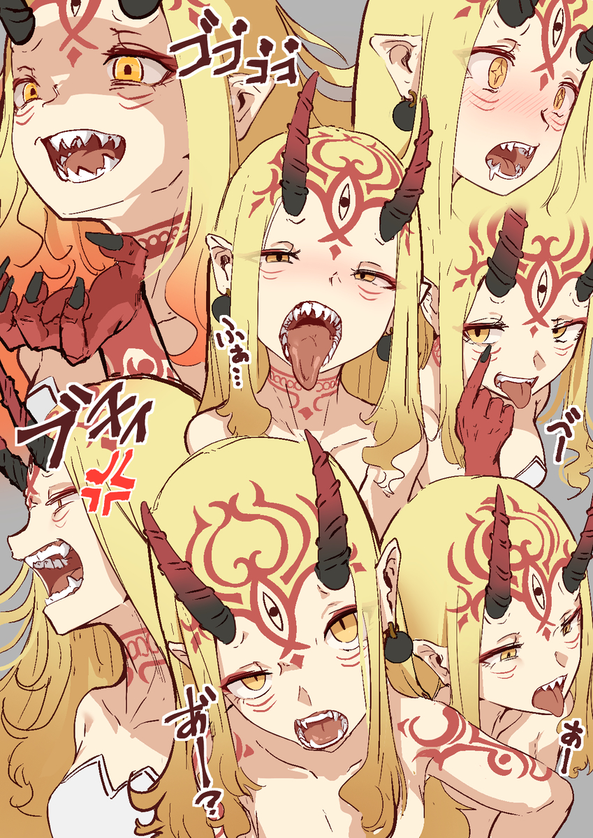 This is a pixiv picture whose title is 表情練習.