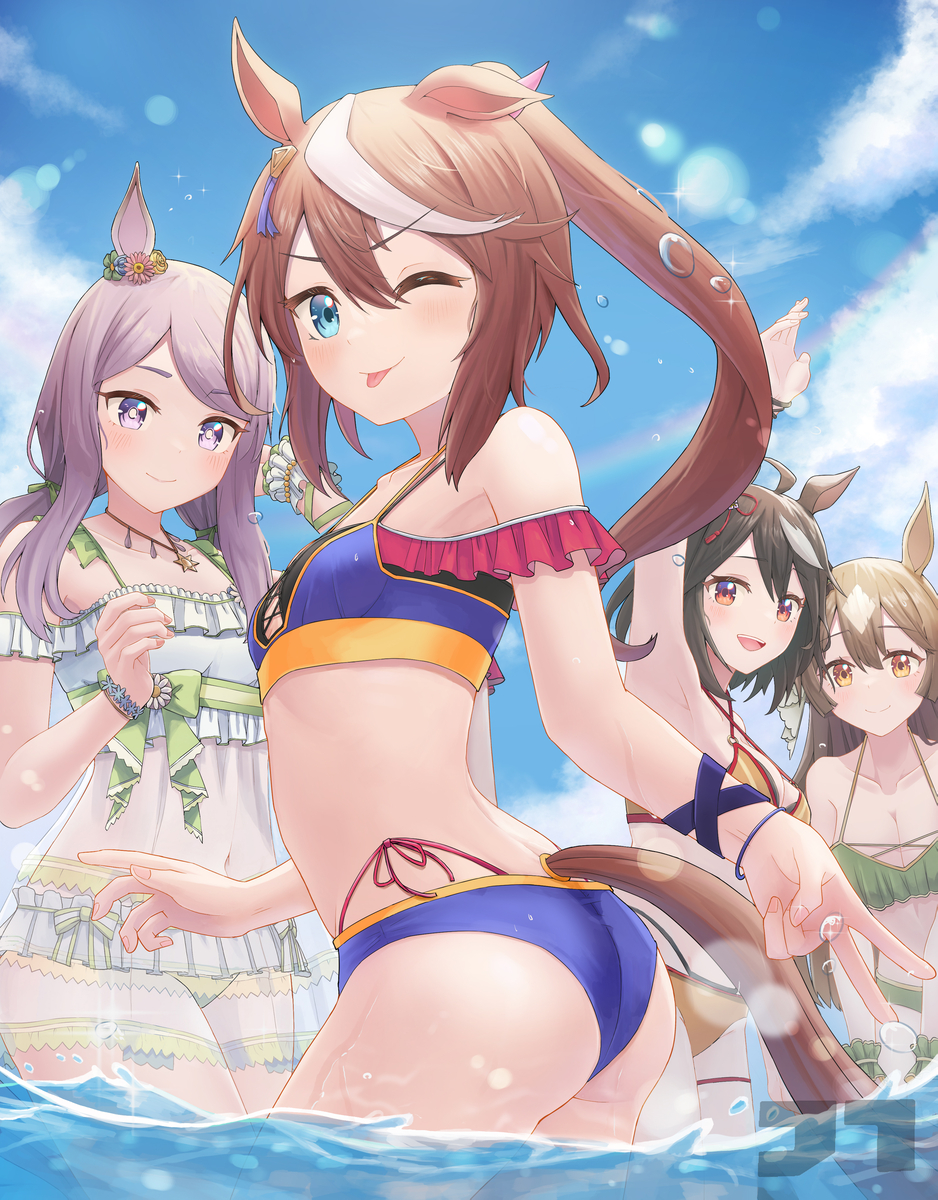 This is a pixiv picture whose title is 水着ウマ娘.