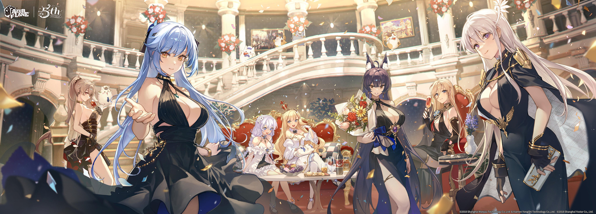 This is a pixiv picture whose title is [仕事絵] Azur Lane EN 5th KV.