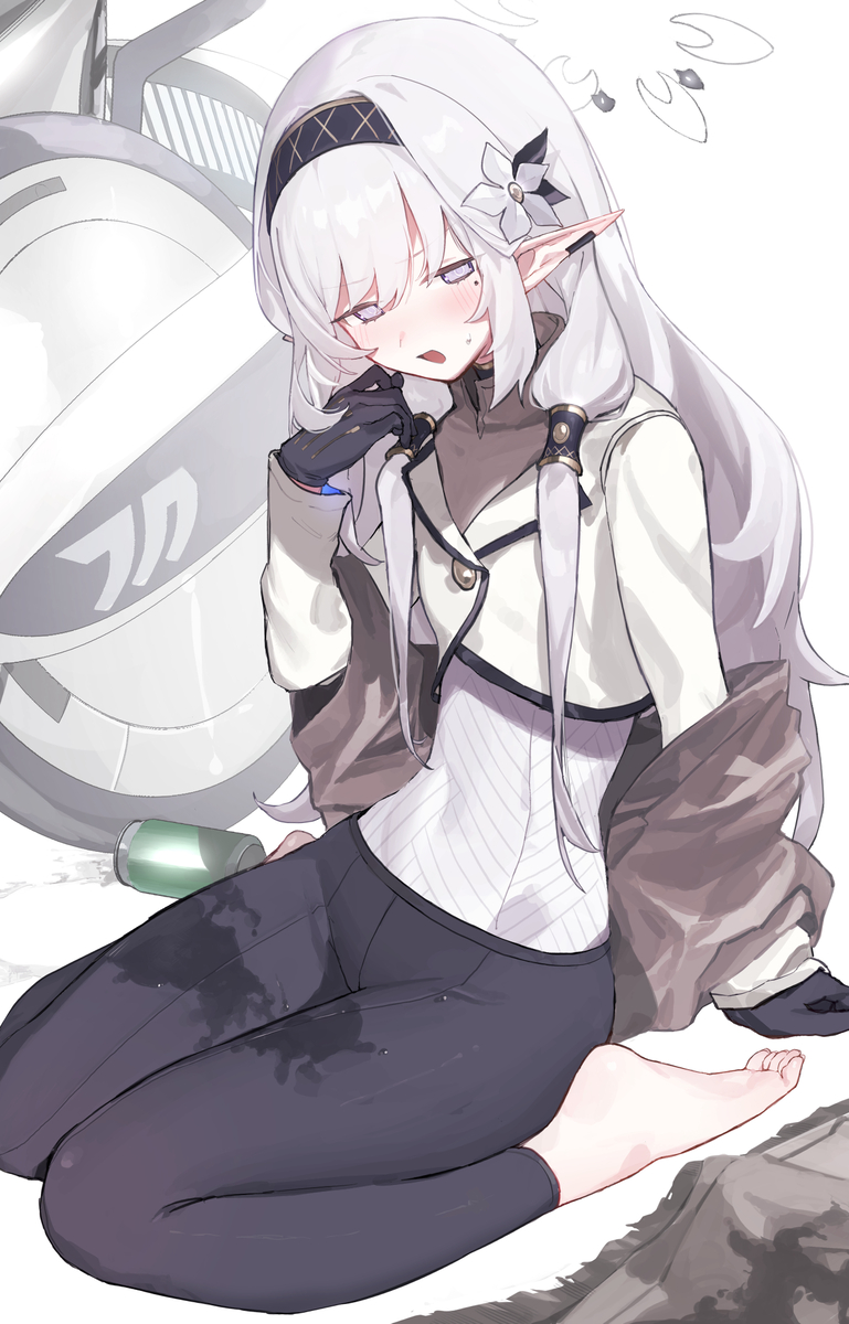 This is a pixiv picture whose title is ジュース落としたヒマリ.