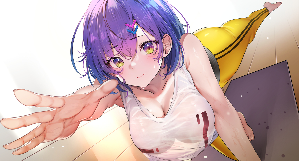 This is a pixiv picture whose title is 伸びる〜.