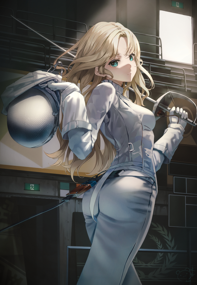 This is a pixiv picture whose title is Fencing.