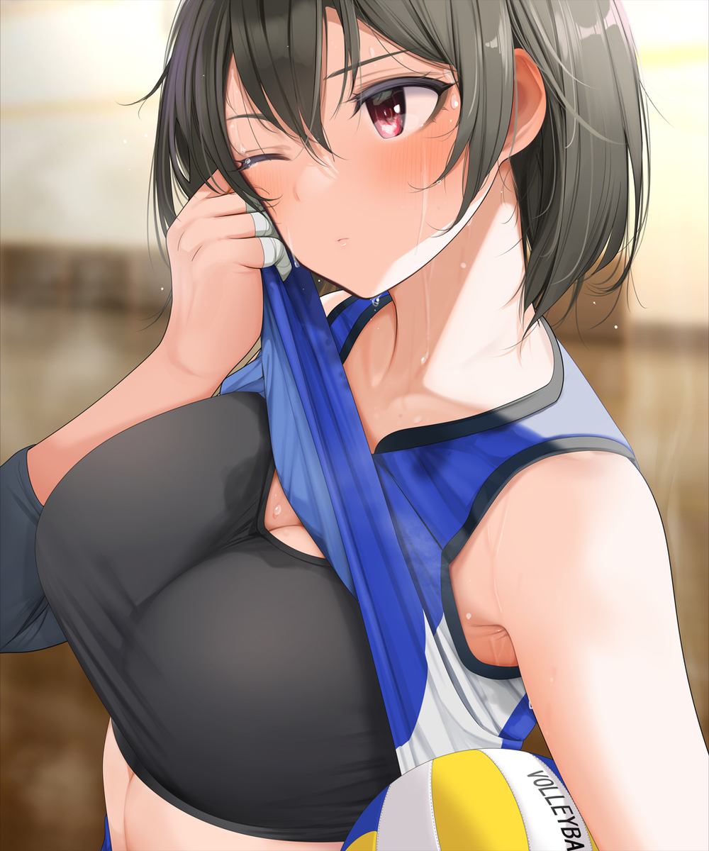 This is a pixiv picture whose title is バレー部JKちゃん.