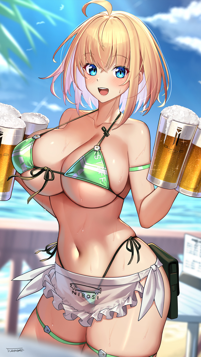 This is a pixiv picture whose title is ビール.