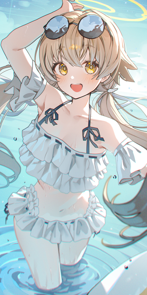 This is a pixiv picture whose title is 水着ヒフミちゃん.