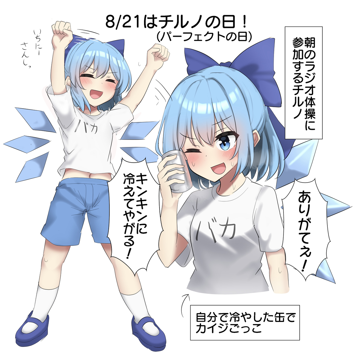 This is a pixiv picture whose title is 8/21はチルノの日！.