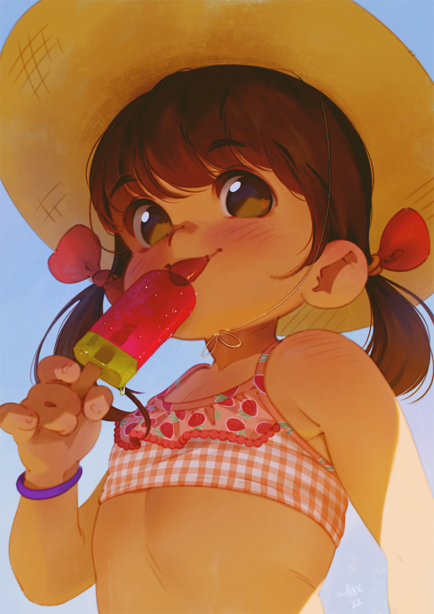 This is a pixiv picture whose title is Popsicle.