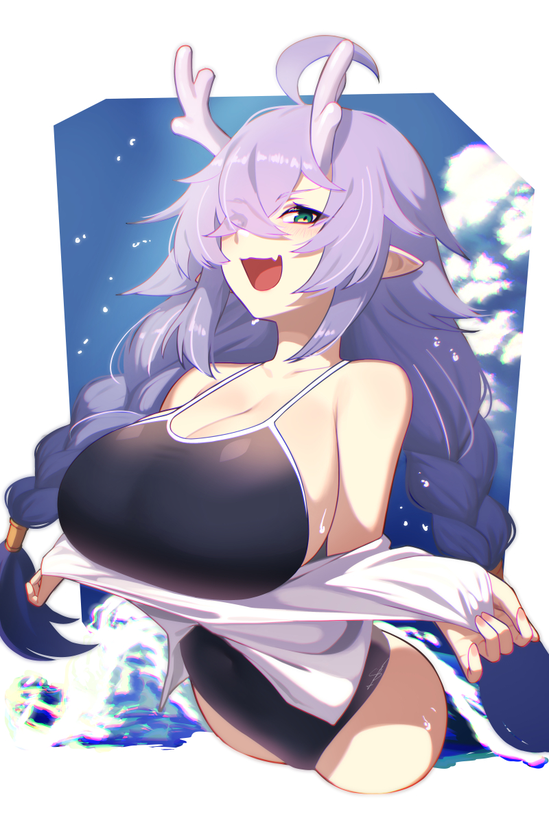 This is a pixiv picture whose title is 白露.