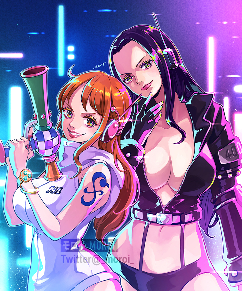 This is a pixiv picture whose title is ナミ＆ロビン エッグヘッド編（ONE PIECE）.