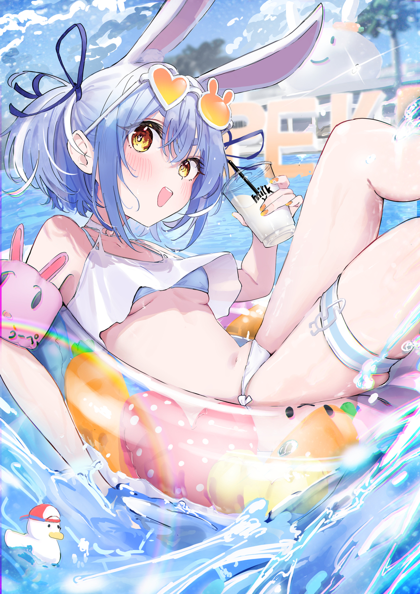 This is a pixiv picture whose title is 水着ぺこ.