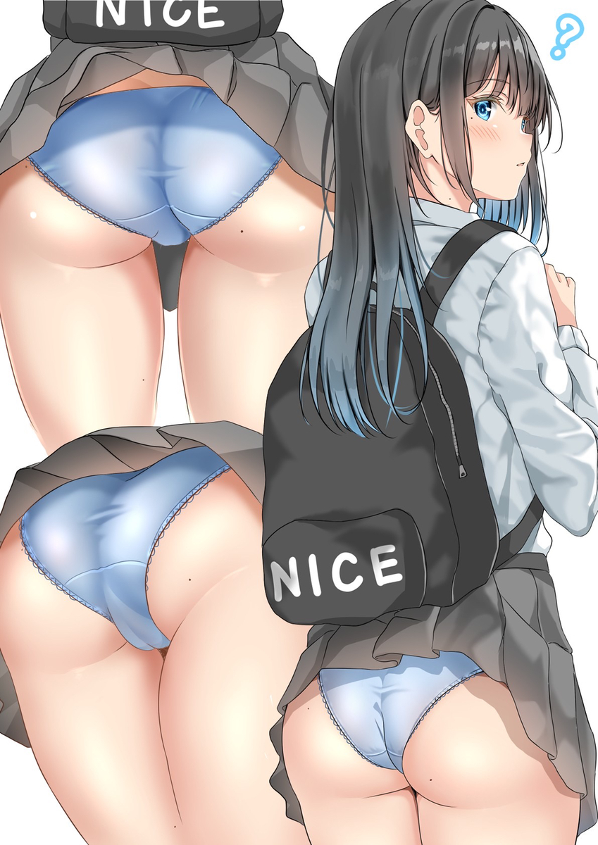 This is a pixiv picture whose title is 気づかないJK.
