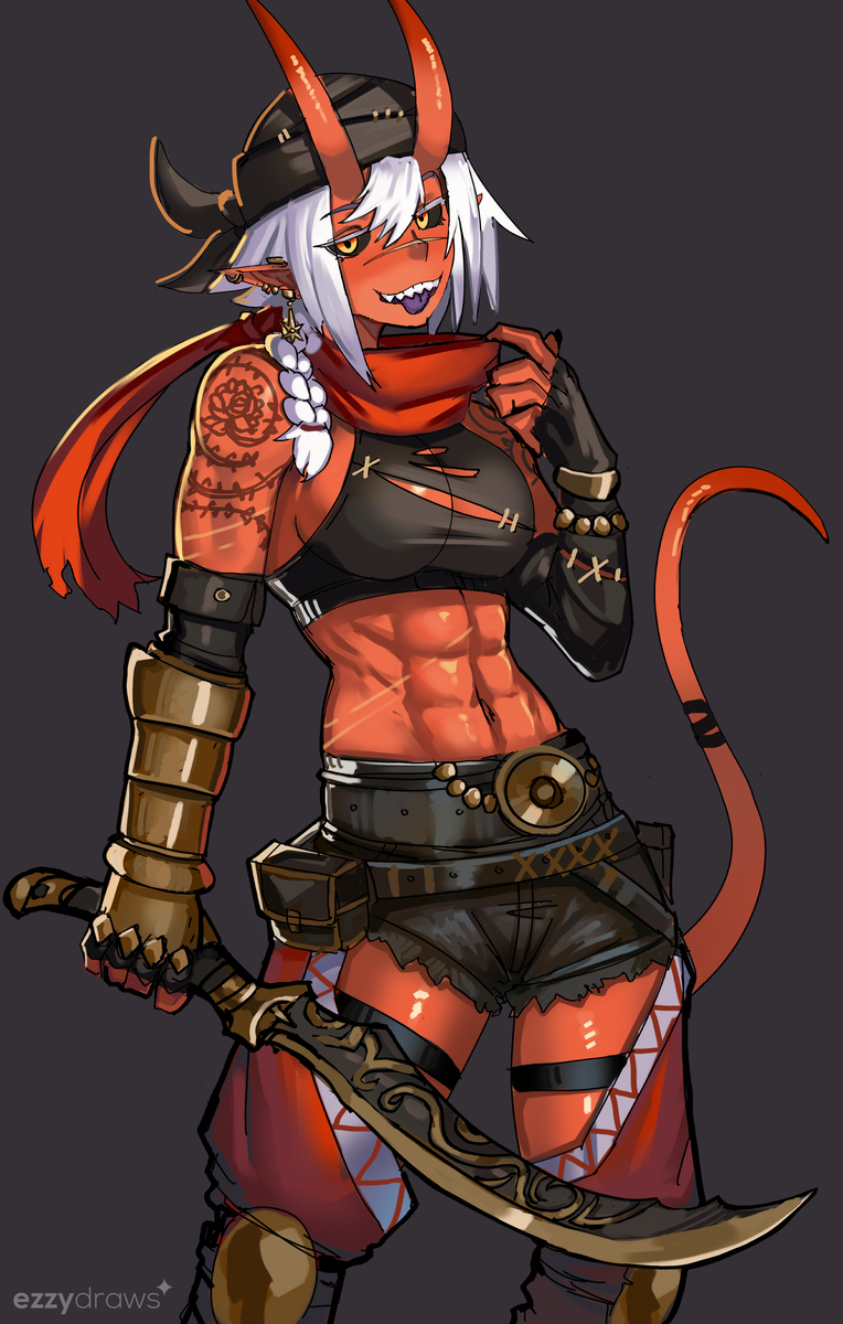 This is a pixiv picture whose title is ティーフリングローグ.