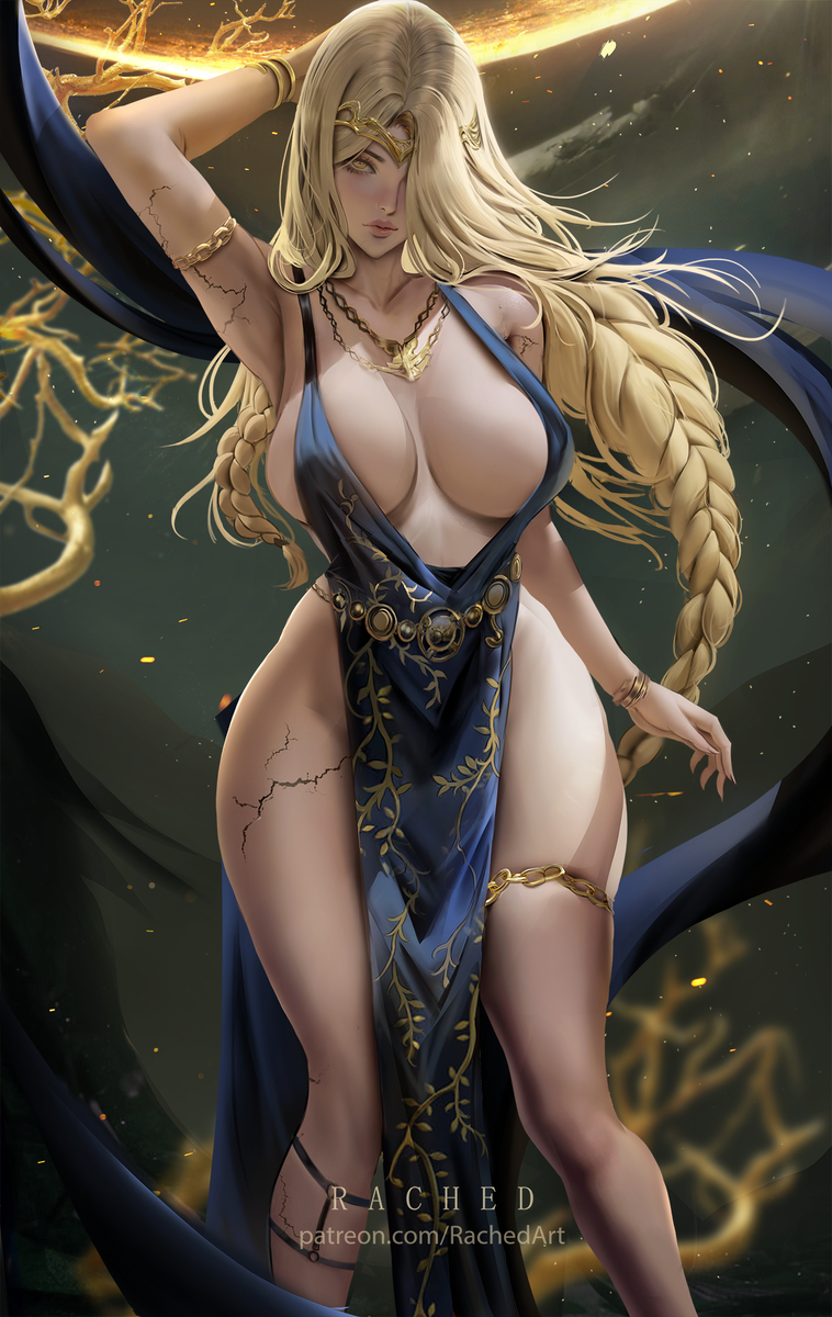 This is a pixiv picture whose title is Elden Ring Queen Marika Fanart.