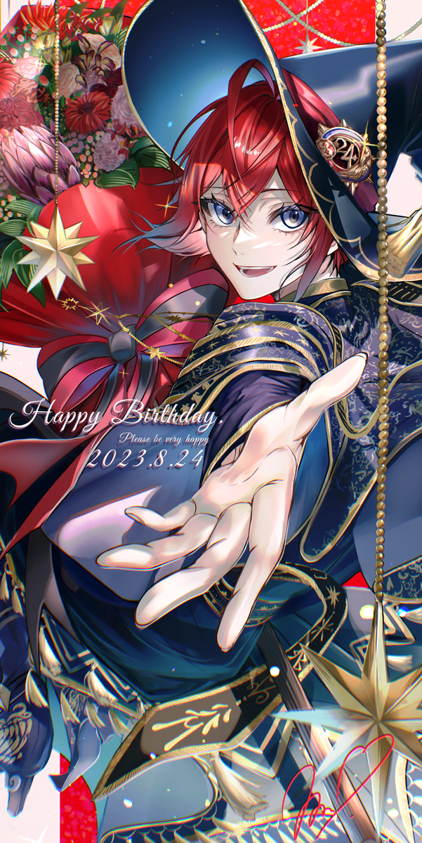 This is a pixiv picture whose title is happy birthday2023🌹🎂.
