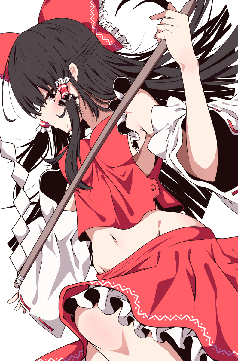 This is a pixiv picture whose title is 霊夢.