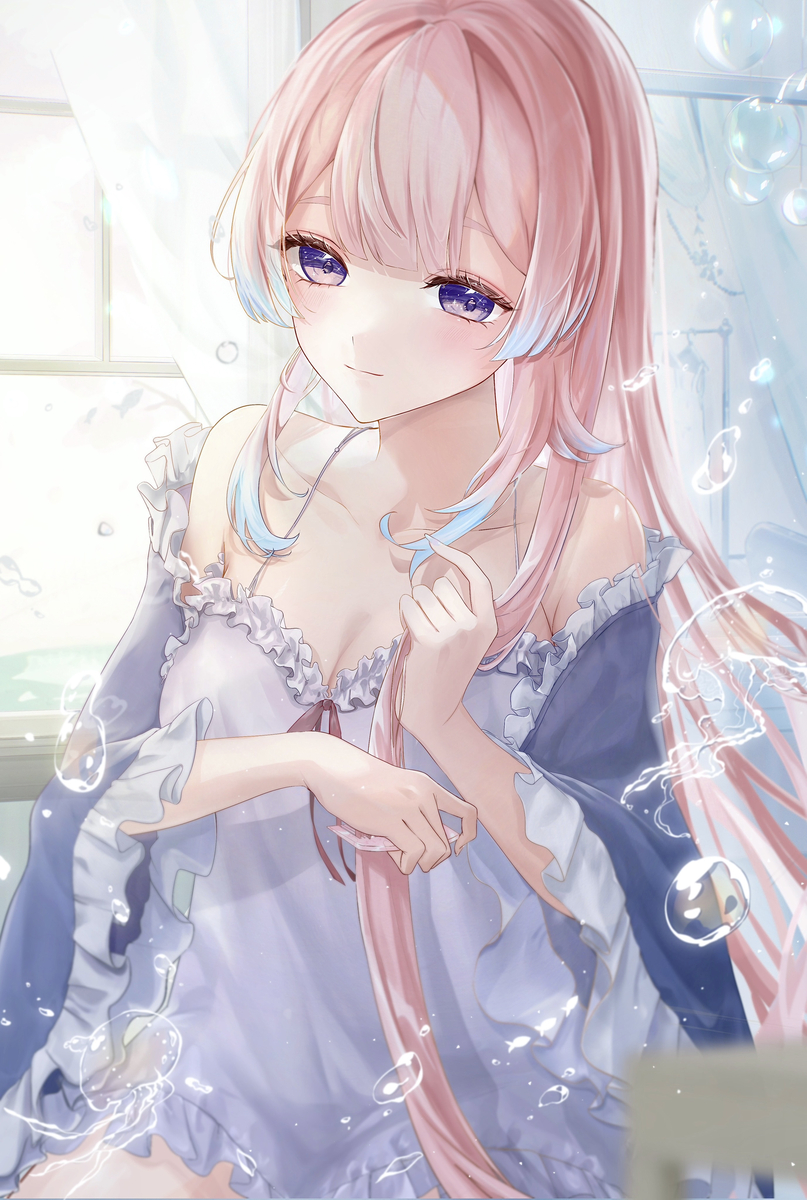This is a pixiv picture whose title is 巫女様の朝支度.