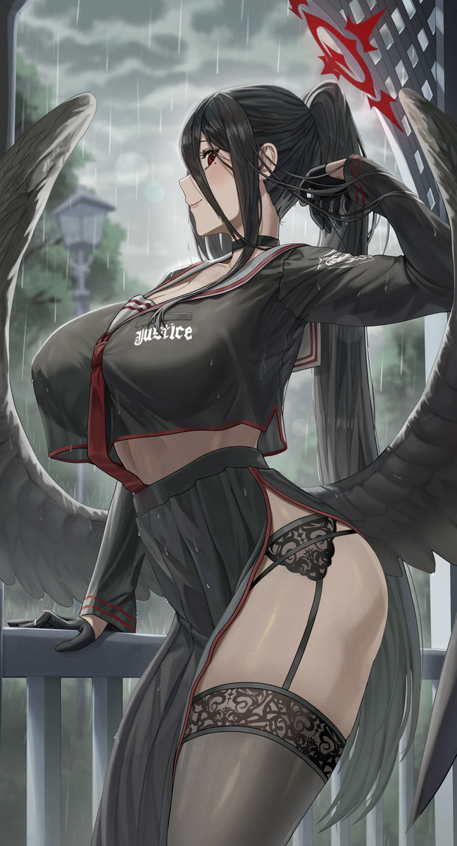 This is a pixiv picture whose title is 羽川ハスミ.