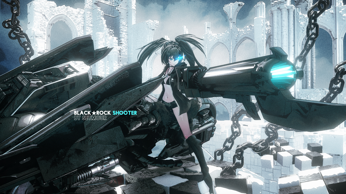 This is a pixiv picture whose title is BLACK★ROCK SHOOTER.