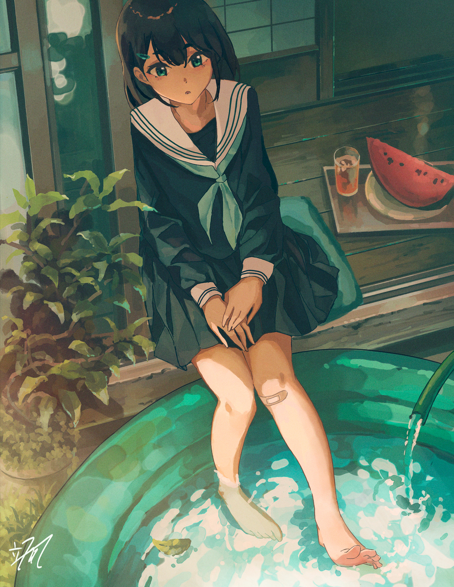 This is a pixiv picture whose title is 涼しい記憶.