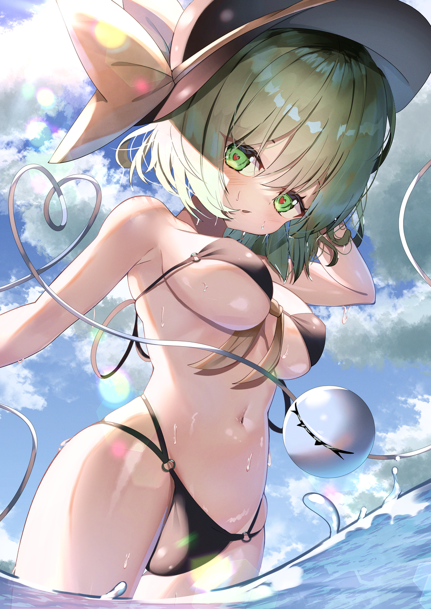This is a pixiv picture whose title is 水着こいしちゃん.
