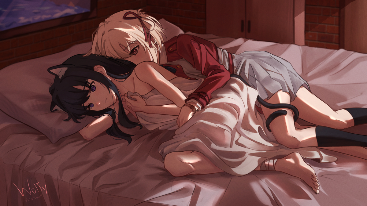 This is a pixiv picture whose title is Taking care of you.