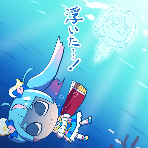 This is a pixiv picture whose title is 浮力.