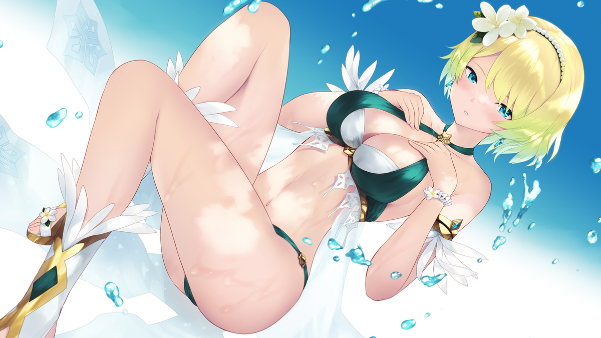 This is a pixiv picture whose title is 水着フィヨルム.