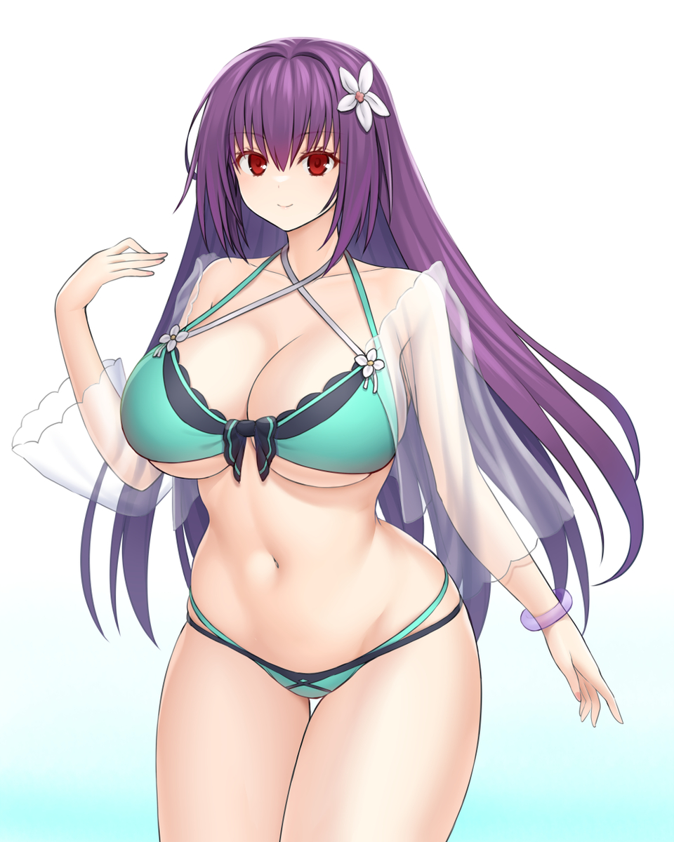 This is a pixiv picture whose title is 青翠の夏女神.