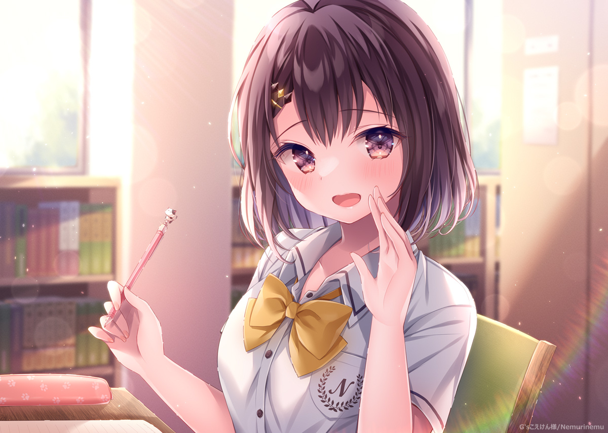 This is a pixiv picture whose title is 「こそこそ話してもいい…？」.