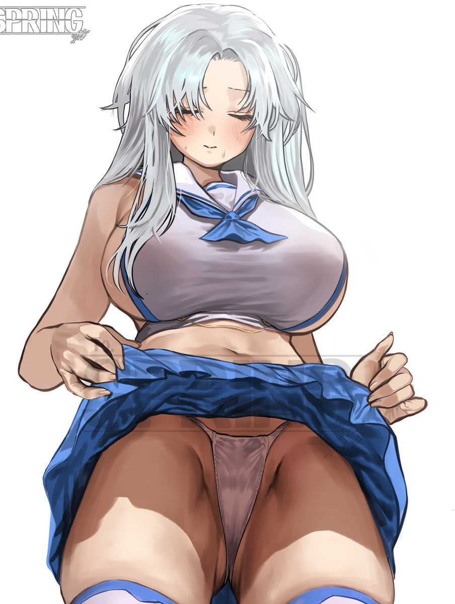 This is a pixiv picture whose title is 나 변태 아님.