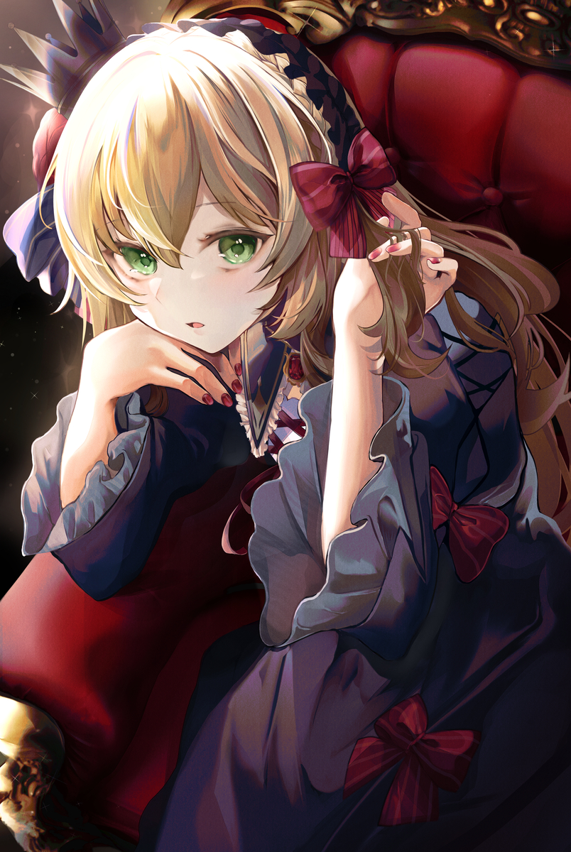 This is a pixiv picture whose title is うづコウ女装衣装絵.