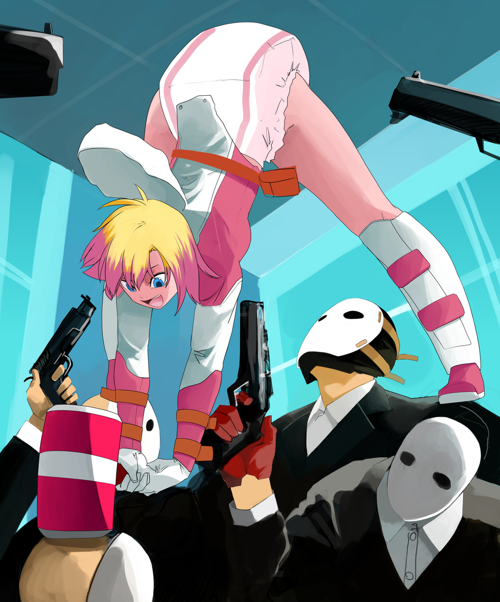 This is a pixiv picture whose title is GWENPOOL IN A DIAPER MISSION.