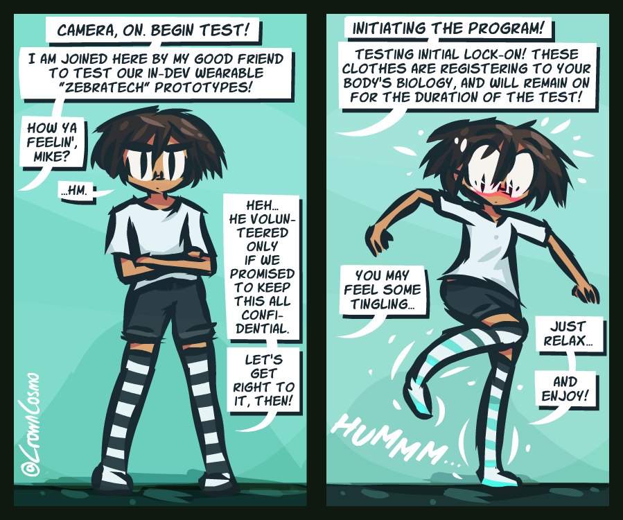 This is a pixiv picture whose title is Her True Stripes (Clothing TG!).