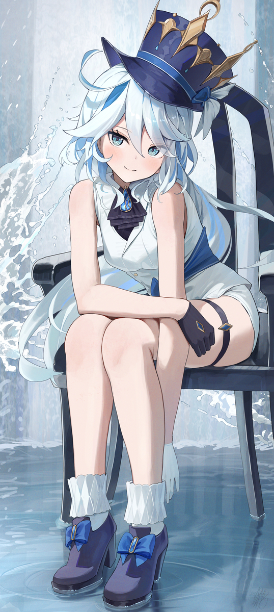 This is a pixiv picture whose title is １２日目、フリーナ（白）.