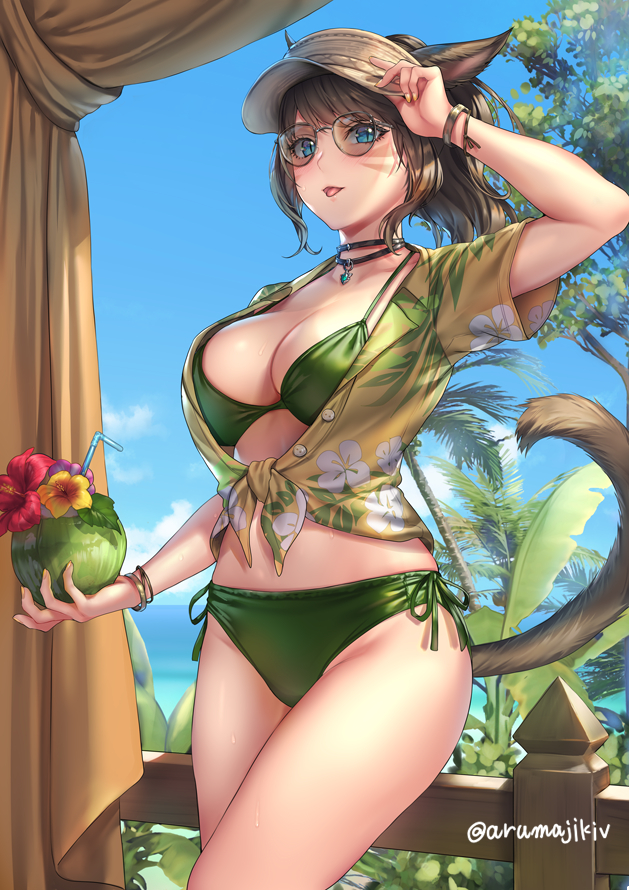 This is a pixiv picture whose title is アイルバケーションミコッテちゃん.