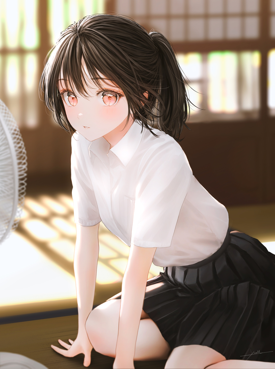 This is a pixiv picture whose title is 夏風.