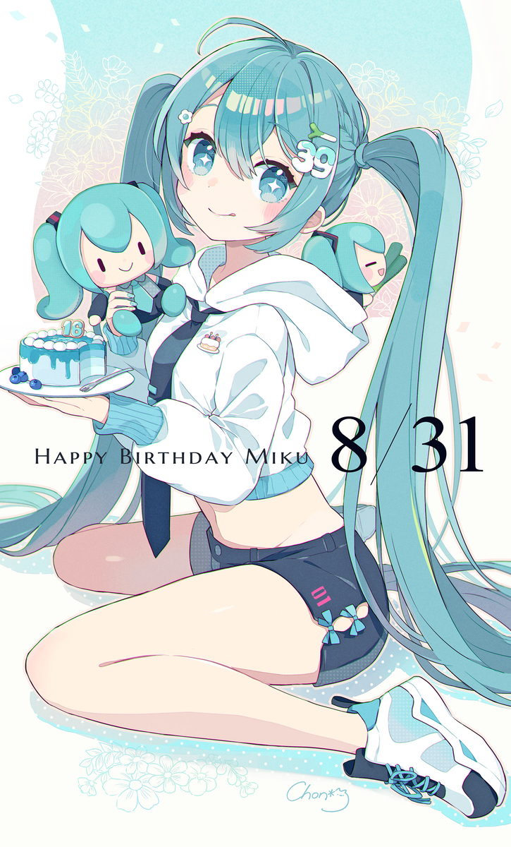 This is a pixiv picture whose title is miku16th.