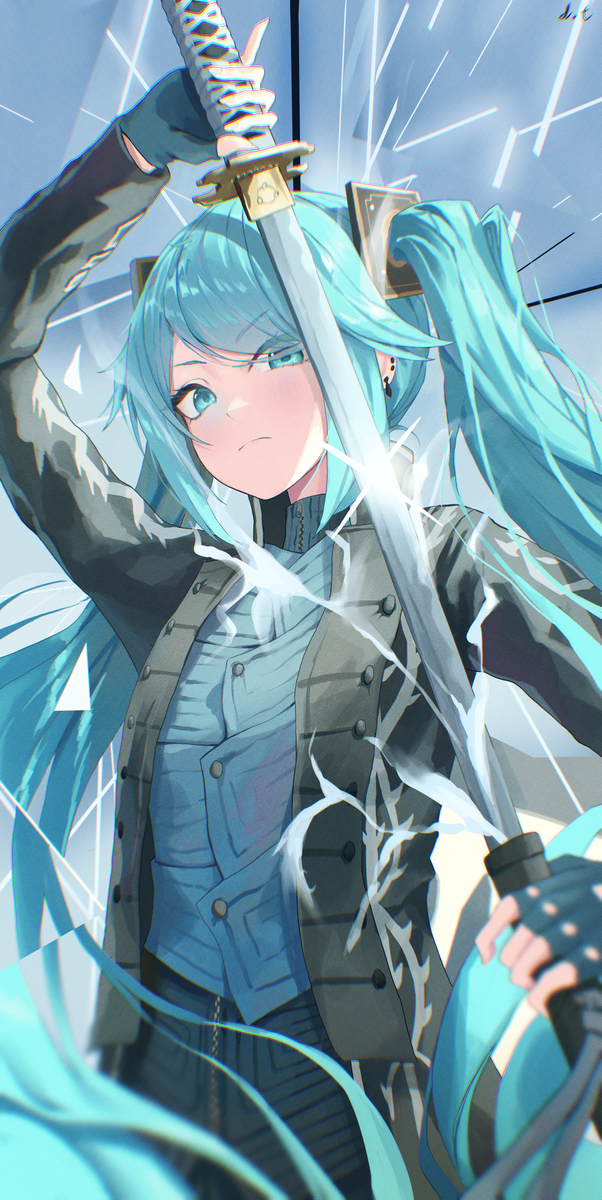 This is a pixiv picture whose title is Vergil Miku.