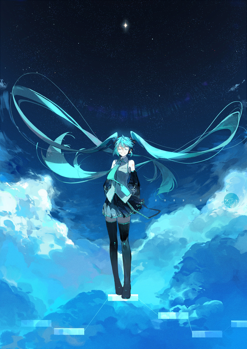 This is a pixiv picture whose title is Miku 16th.