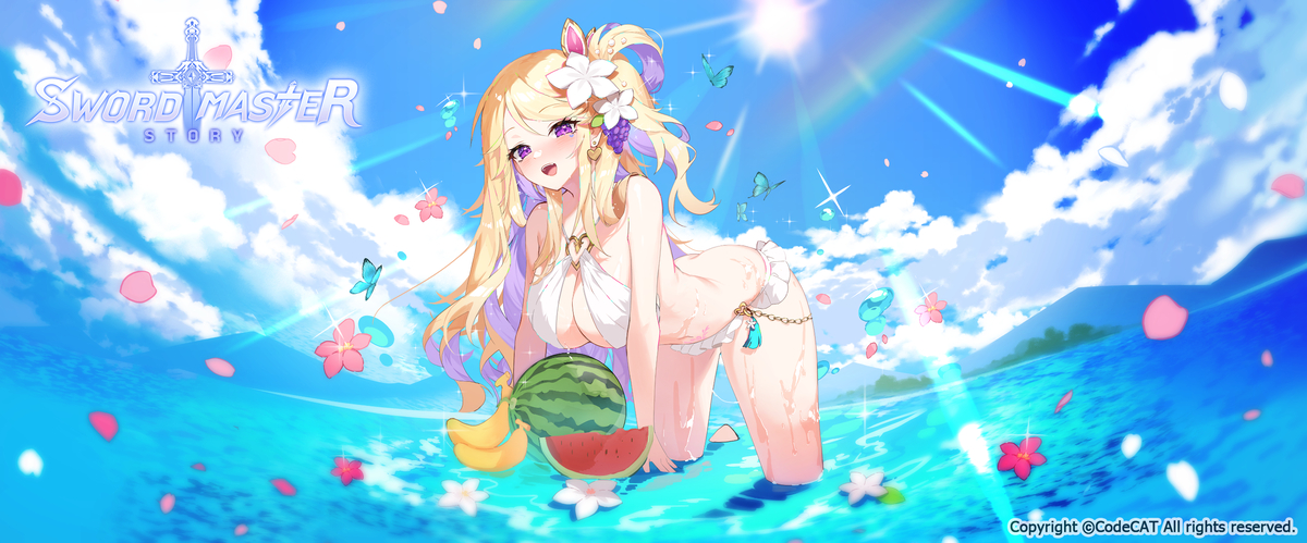 This is a pixiv picture whose title is 【お仕事】海辺のエロス.