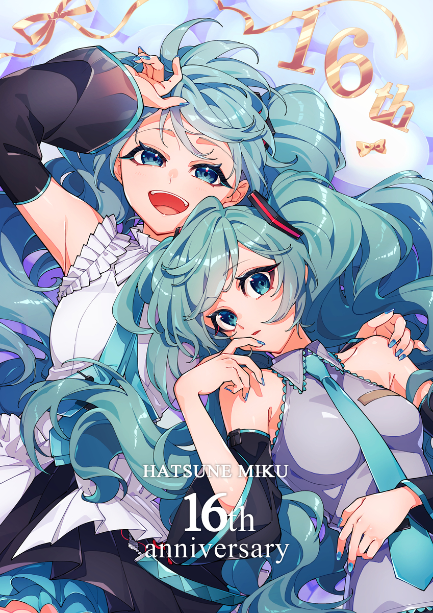 This is a pixiv picture whose title is Miku16th.